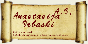 Anastasija Vrbaški vizit kartica
